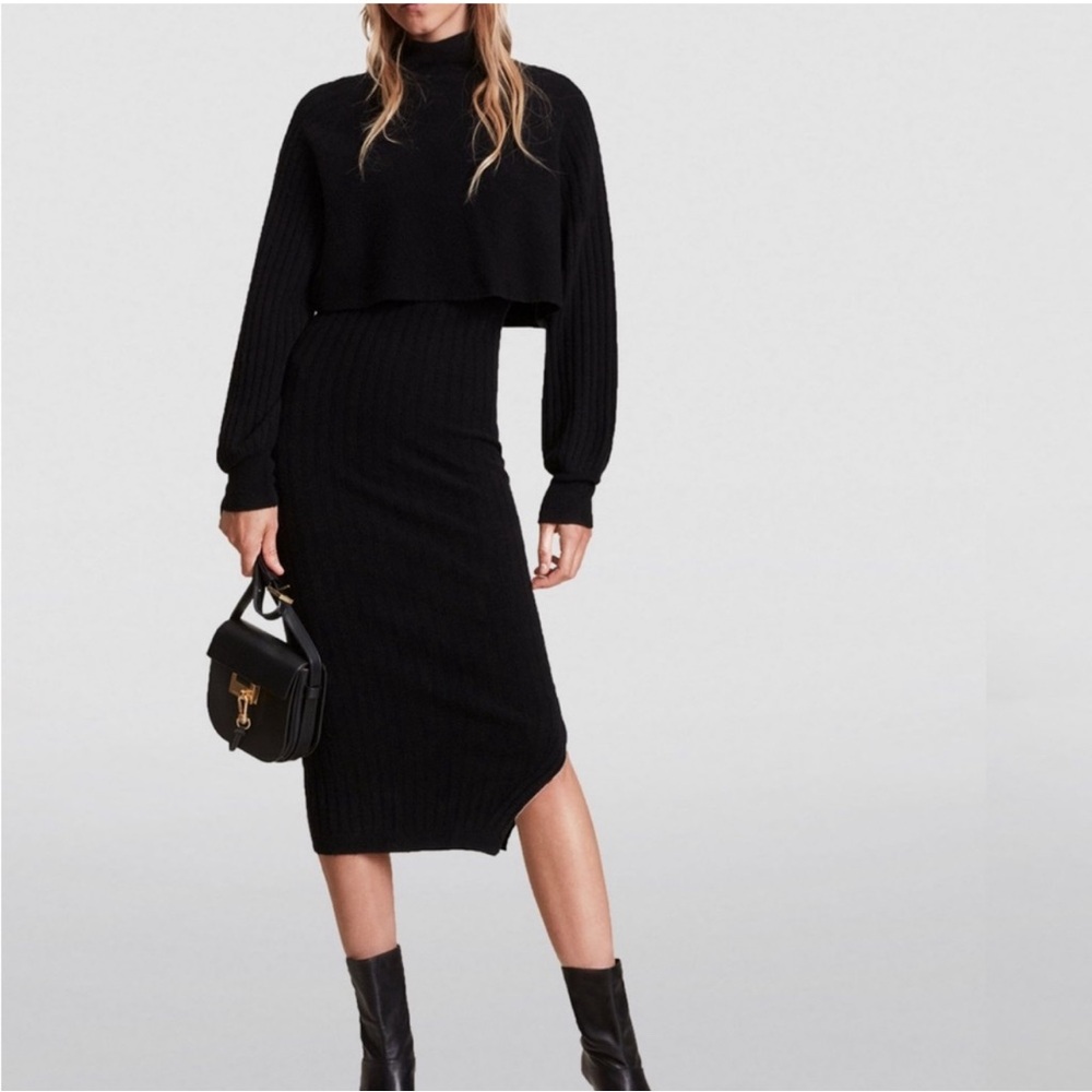 🖤ALLSAINTS MARGOT WOOLBLEND 2-PIECE KNITTED DRESS🖤
